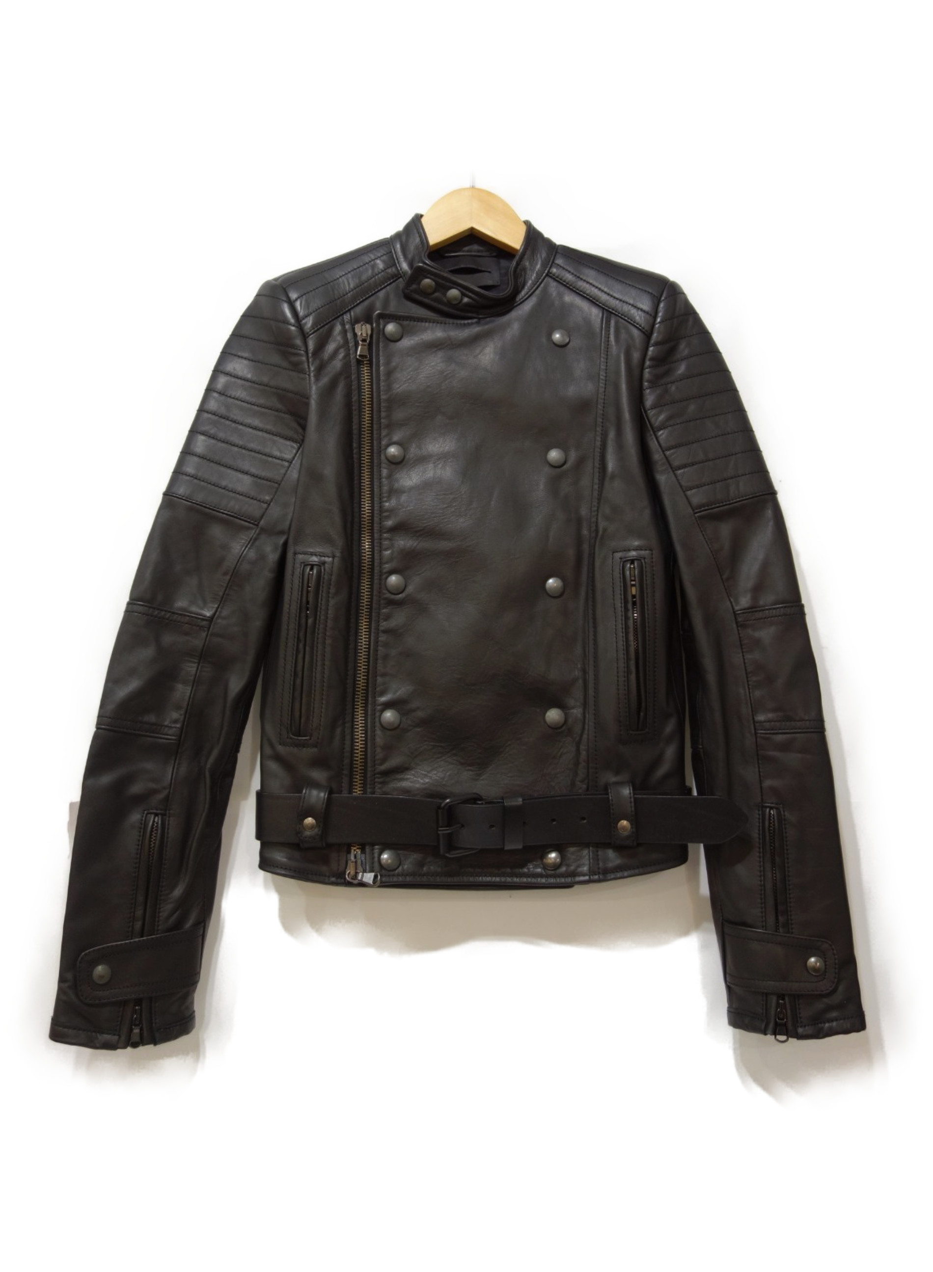 極美品 DIESEL ディーゼル ライダースジャケット ラムレザー 羊革