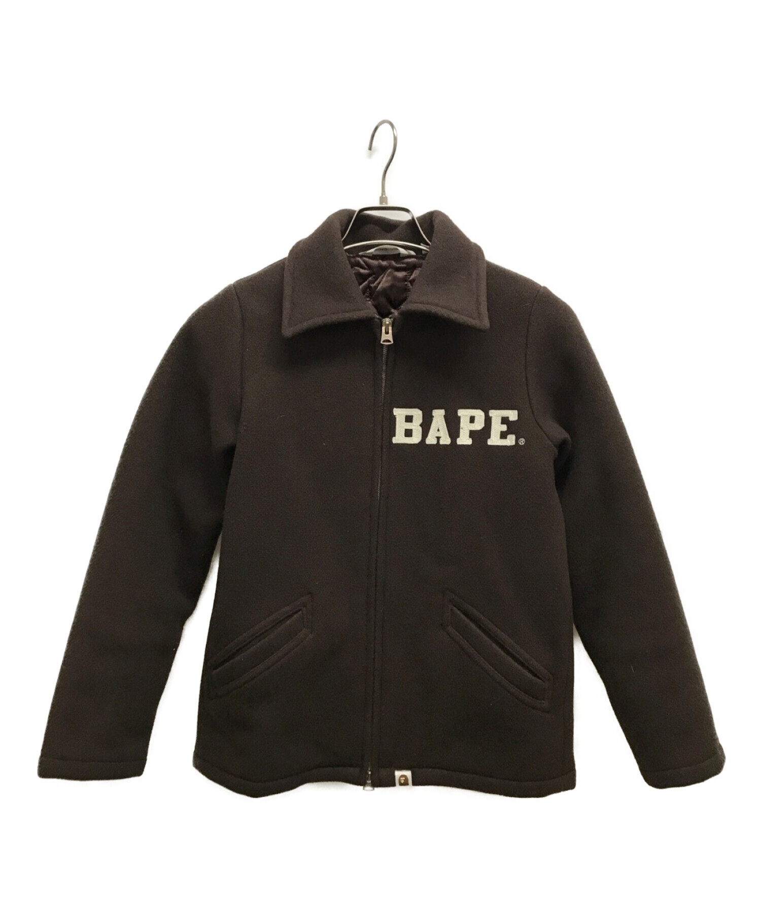 BAPE BY A BATHING APE (ベイプバイアベイシングエイプ) ウールジャケット ブラウン サイズ:XXS