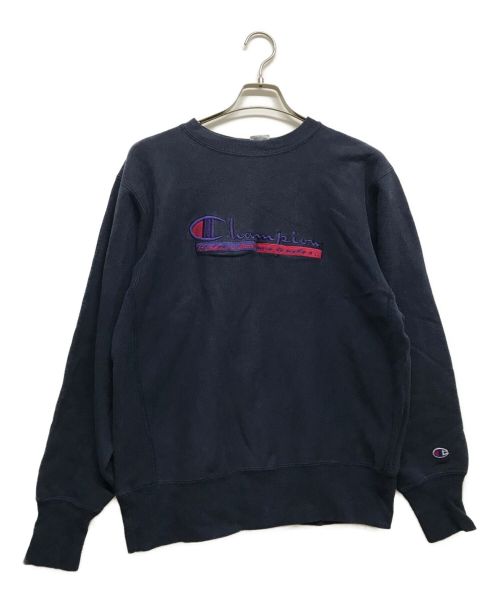 Champion（チャンピオン）Champion (チャンピオン) ロゴ刺繍スウェット ネイビー サイズ:Lの古着・服飾アイテム