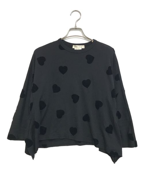 COMME des GARCONS（コムデギャルソン）COMME des GARCONS (コムデギャルソン) ベロアハートニット ブラック サイズ:XSの古着・服飾アイテム