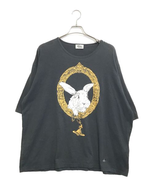 Vivienne Westwood man（ヴィヴィアン ウェストウッド マン）Vivienne Westwood man (ヴィヴィアン ウェストウッド マン) バニーインフレームTシャツ ブラック サイズ:FREEの古着・服飾アイテム