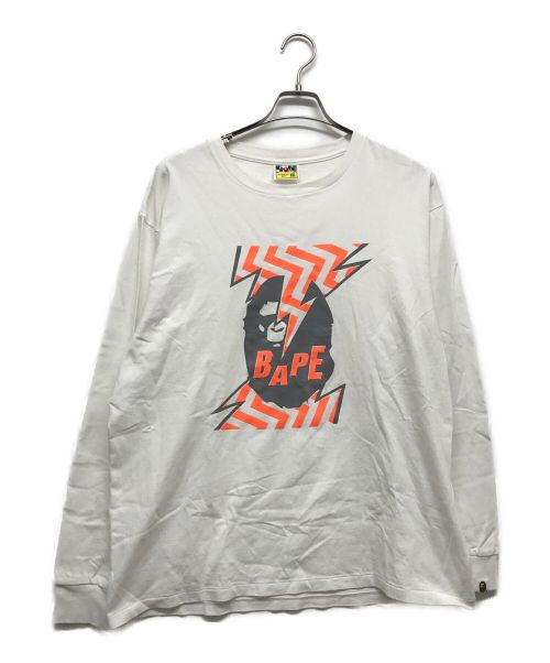 A BATHING APE（アベイシングエイプ）A BATHING APE (アベイシングエイプ) カットソー ホワイト サイズ:2XLの古着・服飾アイテム