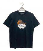 A.P.C.×A BATHING APEアーペーセー×アベイシングエイプ）の古着「MILO TEE」｜ブラック