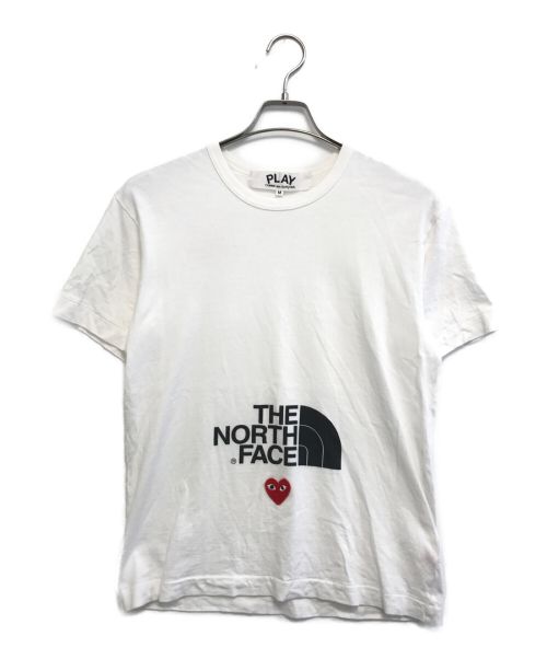 PLAY COMME des GARCONS（プレイ コムデギャルソン）PLAY COMME des GARCONS (プレイ コムデギャルソン) THE NORTH FACE (ザ ノース フェイス) ロゴTシャツ ホワイト サイズ:Mの古着・服飾アイテム