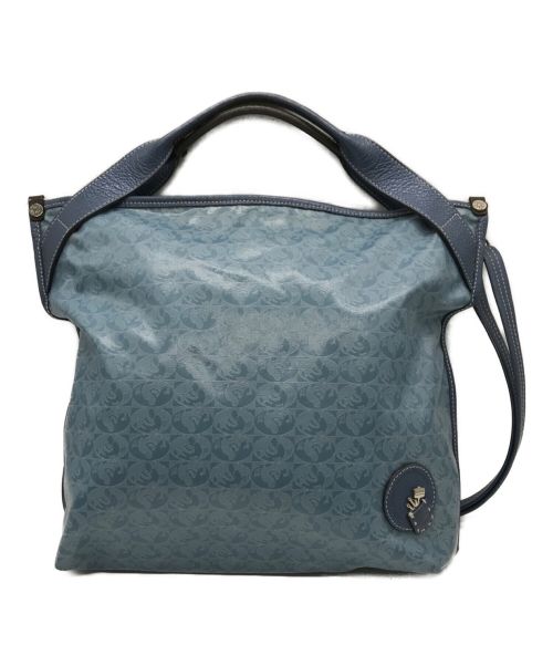 PELLE BORSA（ペレボルサ）PELLE BORSA (ペレボルサ) 2WAYバッグ ブルーの古着・服飾アイテム