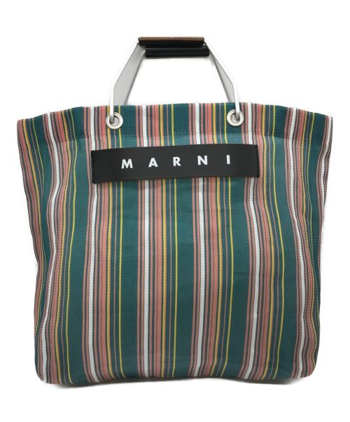 MARNI（マルニ）MARNI (マルニ) フラワーカフェトートバッグ グリーンの古着・服飾アイテム