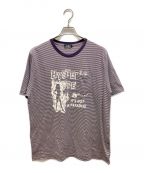 Hysteric Glamourヒステリックグラマー）の古着「デビルガールボーダーtシャツ」｜パープル