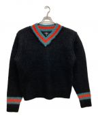 stussyステューシー）の古着「MOHAIR TENNIS SWEATER」｜ブラック