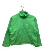 stussyステューシー）の古着「HALF ZIP MOCK NECK」｜黄緑