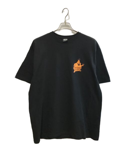 stussy（ステューシー）stussy (ステューシー) MR. BLOB spiral tee ブラック サイズ:Lの古着・服飾アイテム