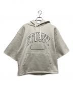 stussyステューシー）の古着「SS boxy cropped hood」｜グレー