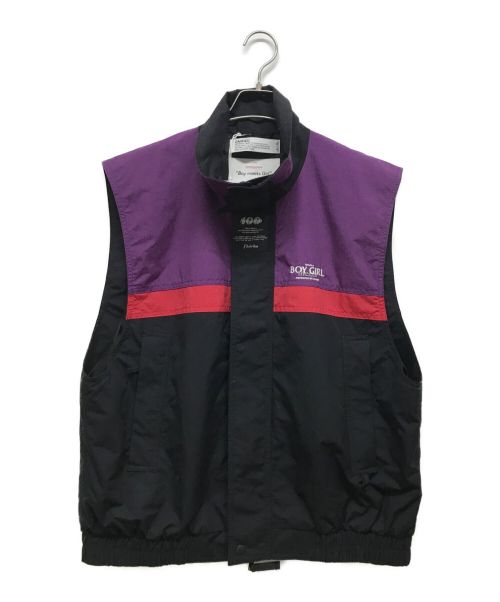 DAIRIKU（ダイリク）DAIRIKU (ダイリク) BMG NYLON VEST ブラック×パープル×レッド サイズ:F 未使用品の古着・服飾アイテム