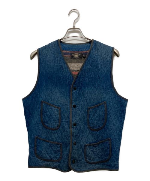 RRL（ダブルアールエル）RRL (ダブルアールエル) INDIGO QUILTING VEST ブルー サイズ:Mの古着・服飾アイテム