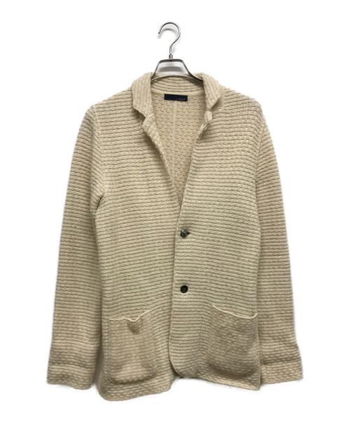 LARDINI（ラルディーニ）LARDINI (ラルディーニ) ニットテーラードジャケット アイボリー サイズ:Mの古着・服飾アイテム