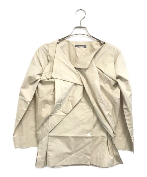 ISSEY MIYAKE（イッセイミヤケ）ISSEY MIYAKE (イッセイミヤケ) ツイスト変形ジャケット ベージュ サイズ:Mの古着・服飾アイテム