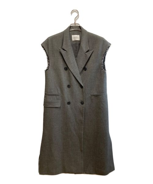 Ameri（アメリ）Ameri (アメリ) HERRINGBONE LONG JACKET VEST グレー サイズ:Fの古着・服飾アイテム