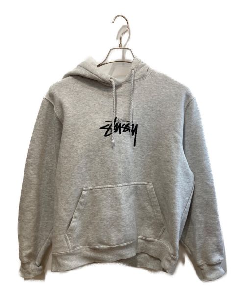 stussy（ステューシー）stussy (ステューシー) プルオーバーパーカー グレー サイズ:Mの古着・服飾アイテム