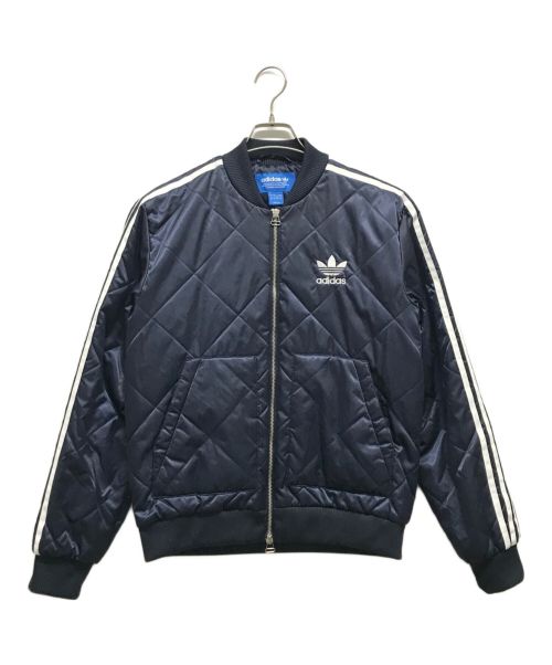 adidas（アディダス）adidas (アディダス) 中綿ブルゾン ネイビー サイズ:Mの古着・服飾アイテム