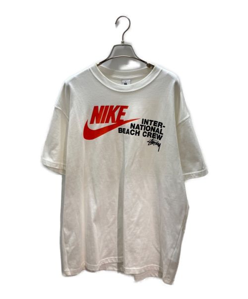 NIKE（ナイキ）NIKE (ナイキ) stussy (ステューシー) プリントTシャツ ホワイト サイズ:Lの古着・服飾アイテム