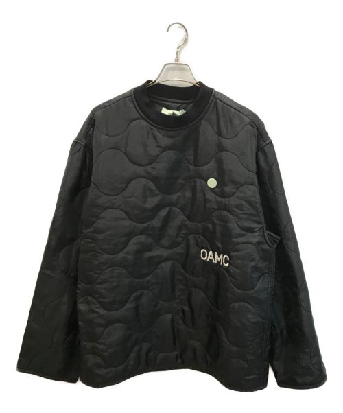 OAMC（オーエーエムシー）OAMC (オーエーエムシー) RE:WORK PEACEMAKER WORK QUILTED SWEATSHIRT ブラック サイズ:Sの古着・服飾アイテム