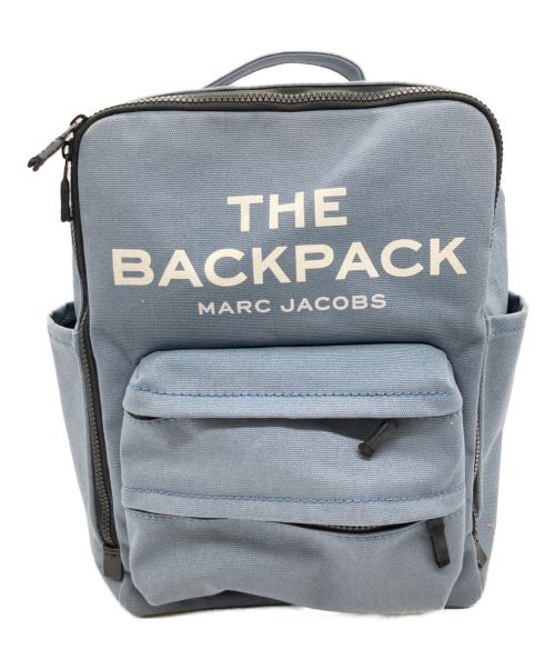 MARC JACOBS（マークジェイコブス）MARC JACOBS (マーク ジェイコブス) キャンバス地スクエアリュック ブルーの古着・服飾アイテム