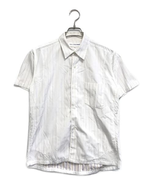 COMME des GARCONS SHIRT（コムデギャルソンシャツ）COMME des GARCONS SHIRT (コムデギャルソンシャツ) ダブルフェイス半袖シャツ ホワイト サイズ:Sの古着・服飾アイテム