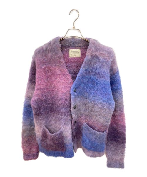 BEAMS（ビームス）BEAMS (ビームス) GRADATION SHAGGY CARDIGAN パープル サイズ:Mの古着・服飾アイテム