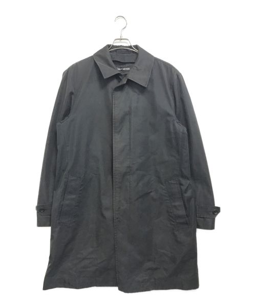 ISSEY MIYAKE（イッセイミヤケ）ISSEY MIYAKE (イッセイミヤケ) 比翼ステンカラーコート ブラック サイズ:4の古着・服飾アイテム