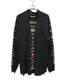 BALENCIAGA（バレンシアガ）の古着「MULTI LOGO HI-NECK OVERSIZED L」｜ブラック