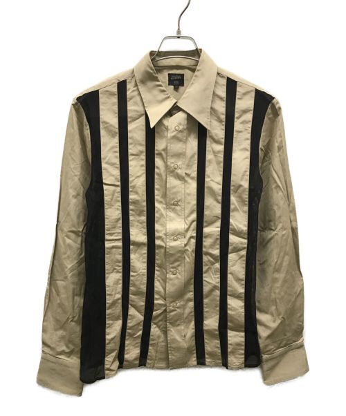 Jean Paul Gaultier homme（ジャンポールゴルチェオム）Jean Paul Gaultier homme (ジャンポールゴルチェオム) シアーシャツ ベージュ サイズ:48の古着・服飾アイテム