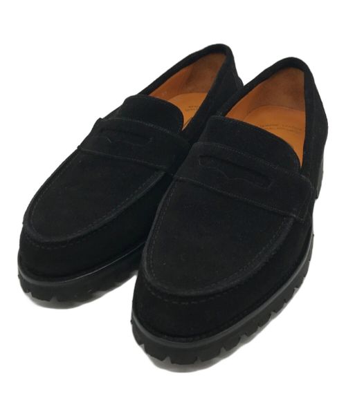 CLARKS（クラークス）CLARKS (クラークス) スウェードコインローファー ブラック サイズ:5 1/2の古着・服飾アイテム