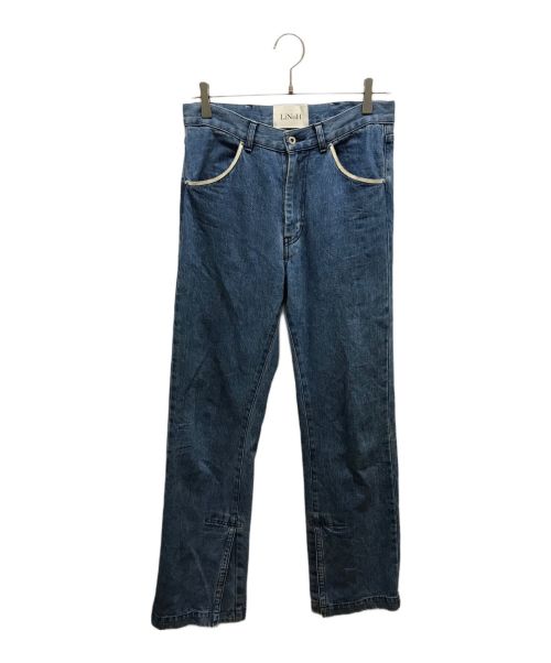 LiNoH（リノー）LiNoH (リノー) BELTED DENIM PANTS インディゴ サイズ:1の古着・服飾アイテム