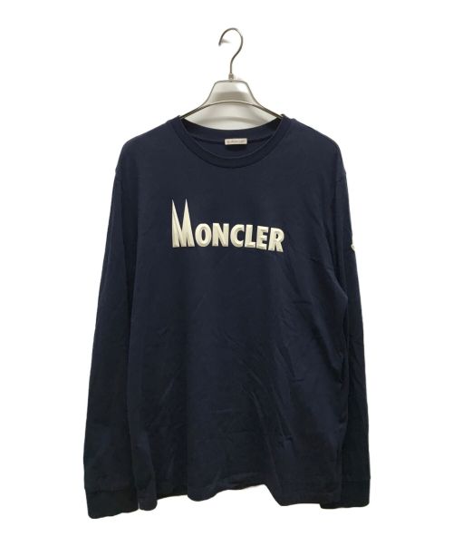 MONCLER（モンクレール）MONCLER (モンクレール) ラバーロゴロングカットソー ネイビー サイズ:XLの古着・服飾アイテム