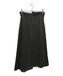 Ameri（アメリ）の古着「STITCH PANEL SKIRT」｜ブラック