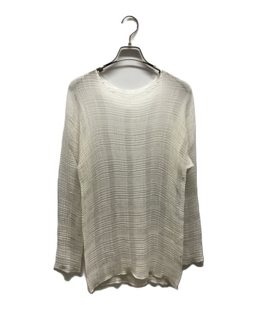 ISSEY MIYAKE（イッセイミヤケ）ISSEY MIYAKE (イッセイミヤケ) カットソー ホワイト サイズ:ーの古着・服飾アイテム