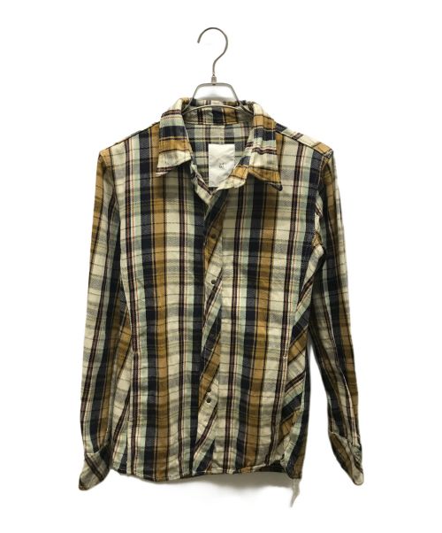 MENTAL（メンタル）MENTAL (メンタル) チェックシャツ ベージュ サイズ:48の古着・服飾アイテム