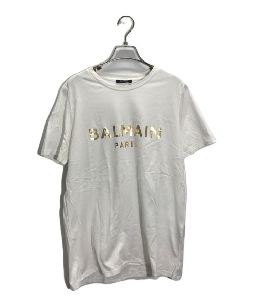 BALMAIN（バルマン）BALMAIN (バルマン) ロゴTシャツ ホワイト サイズ:Lの古着・服飾アイテム