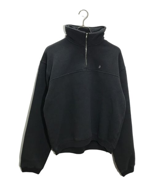 stussy（ステューシー）stussy (ステューシー) HALF MOCNECKSWEAT ブラック サイズ:Lの古着・服飾アイテム