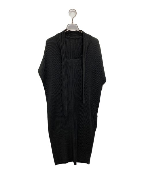 SPECCHIO（スペッチオ）SPECCHIO (スペッチオ) ノースリーブプリーツワンピース ブラック サイズ:40の古着・服飾アイテム