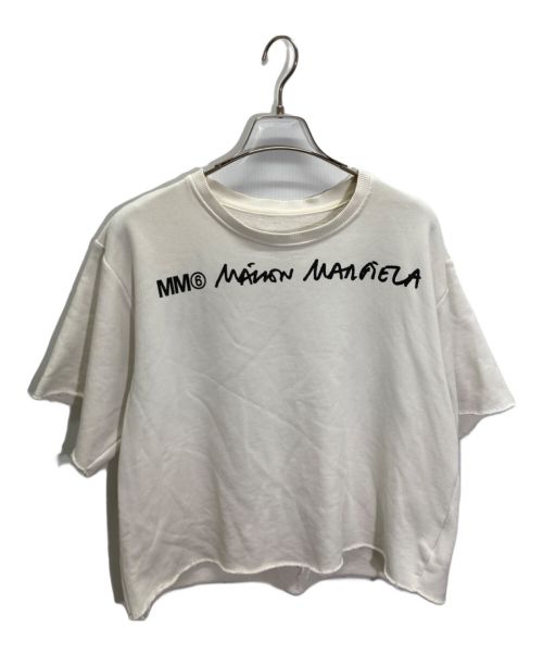 MM6 Maison Margiela（エムエムシックス メゾンマルジェラ）MM6 Maison Margiela (エムエムシックス メゾンマルジェラ) ロゴTシャツ ホワイト サイズ:XSの古着・服飾アイテム