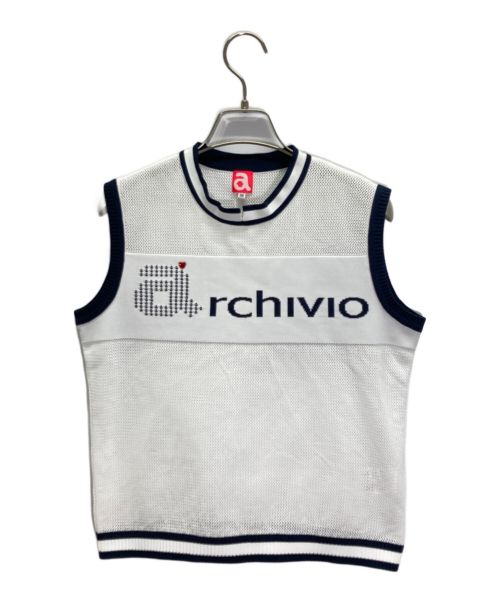 archivio（アルチビオ）archivio (アルチビオ) メッシュベスト ホワイト サイズ:38の古着・服飾アイテム