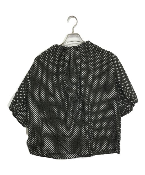 BALLSEY（ボールジィ）BALLSEY (ボールジィ) ドット柄コットンシルクブラウス ブラック サイズ:SIZE 36の古着・服飾アイテム