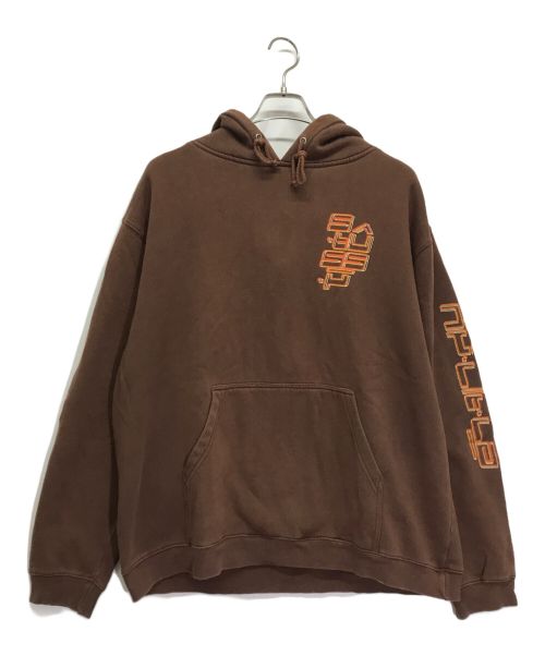 stussy（ステューシー）stussy (ステューシー) パーカー ブラウン サイズ:XLの古着・服飾アイテム