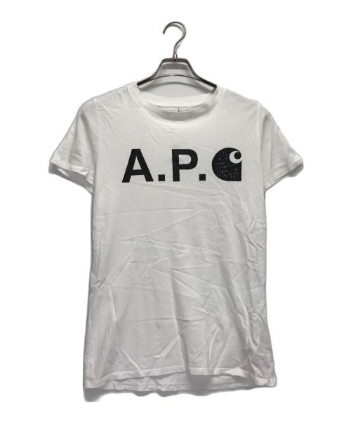 A.P.C.（アーペーセー）A.P.C. (アーペーセー) CarHartt (カーハート) Tシャツ ホワイト サイズ:Sの古着・服飾アイテム