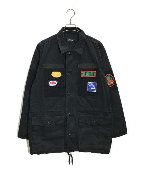 X-LARGE（エクストララージ）X-LARGE (エクストララージ) PATCHED MILITARY JACKET ブラック サイズ:Lの古着・服飾アイテム