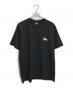 stussyステューシー）の古着「ロゴＴシャツ」｜ブラック