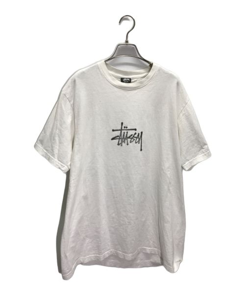 stussy（ステューシー）stussy (ステューシー) サーフデザインTシャツ ホワイト サイズ:Lの古着・服飾アイテム