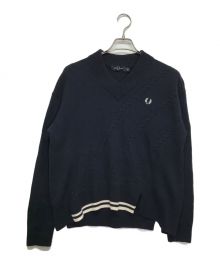 FRED PERRY（フレッドペリー）の古着「ニット」｜ネイビー