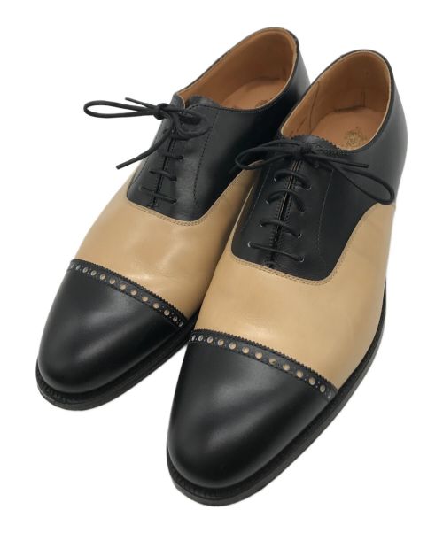 Crockett & Jones（クロケット＆ジョーンズ）Crockett & Jones (クロケット＆ジョーンズ) パンチドキャップトゥシューズ ベージュ サイズ:7の古着・服飾アイテム