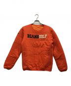 BEAMS GOLFビームスゴルフ）の古着「プルオーバーパーカー」｜オレンジ